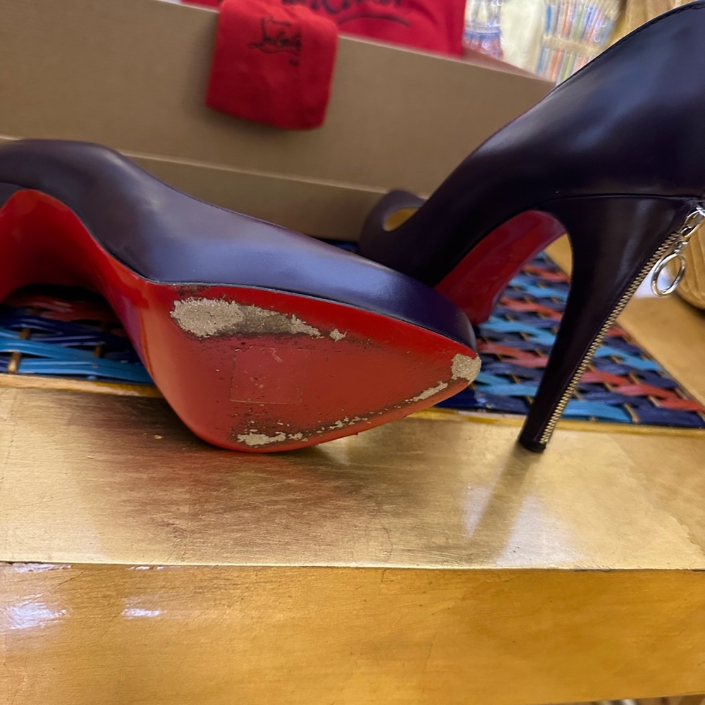 Louboutin Rolandzip 120 Calf Seta size 37 - Picture 3 of 10